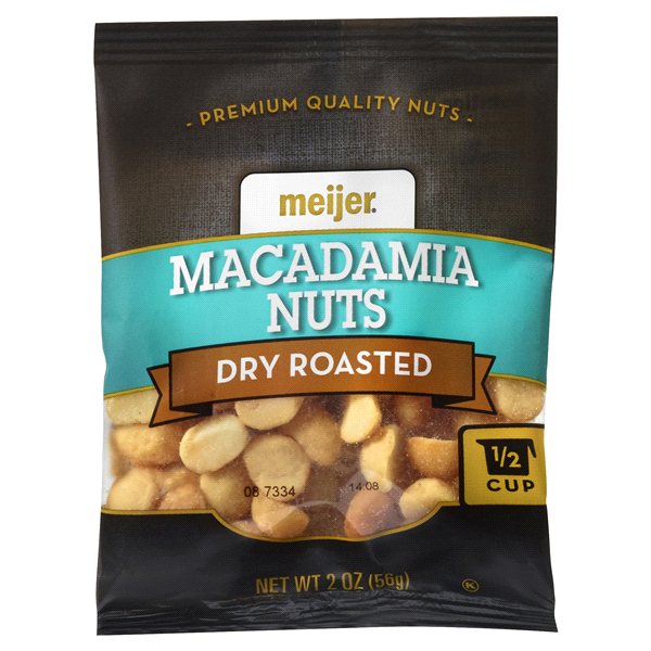 slide 1 of 2, Meijer Macadamia Nuts Dry Roasted, 2 oz