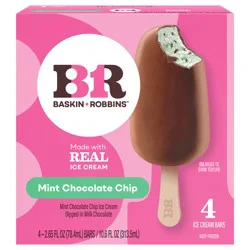 Baskin-Robbins Mint Chocolate Chip Ice Cream Bars - 4-2.65 fl oz