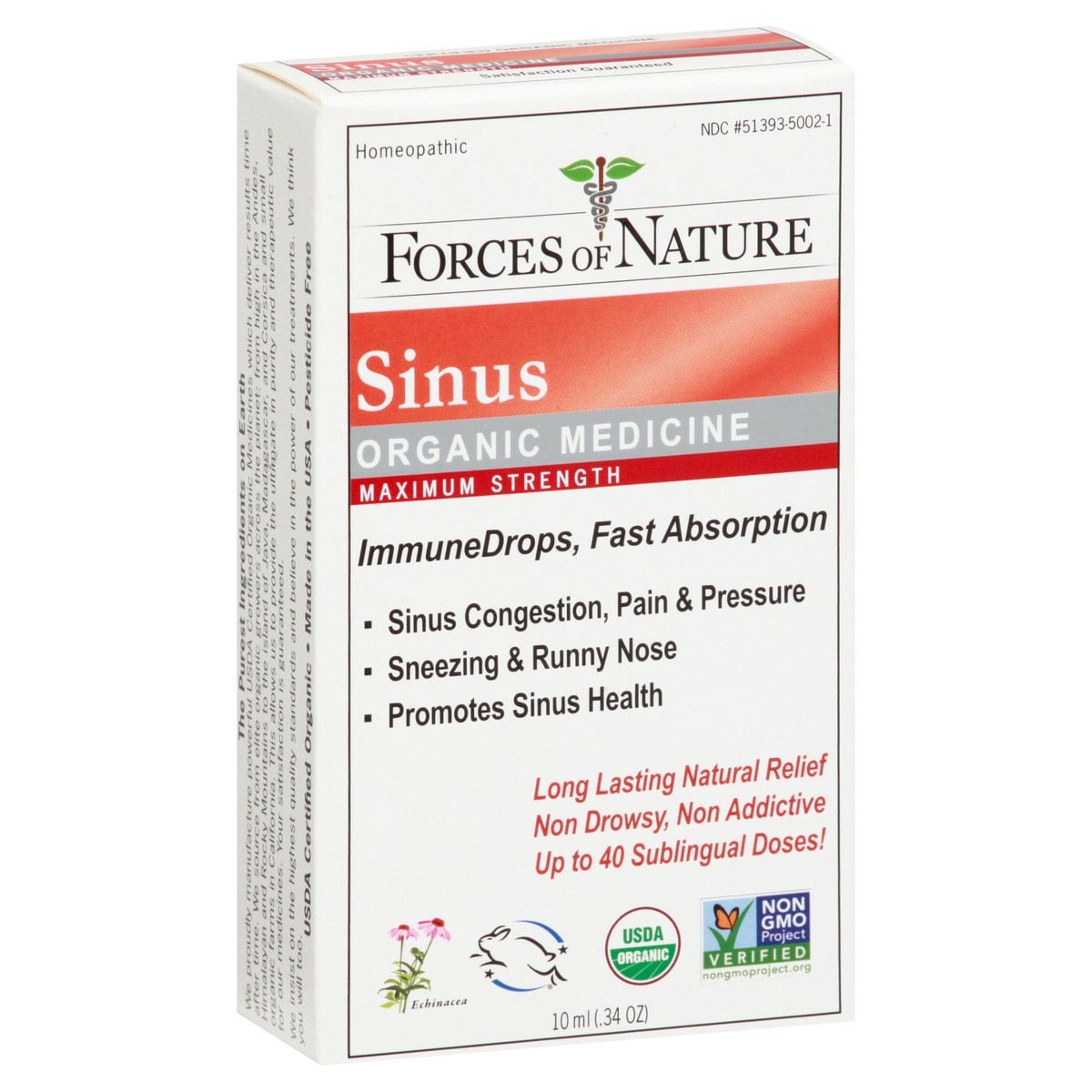slide 9 of 9, Forces of Nature Sinus Organic Medicine 10 ml, 10 ml