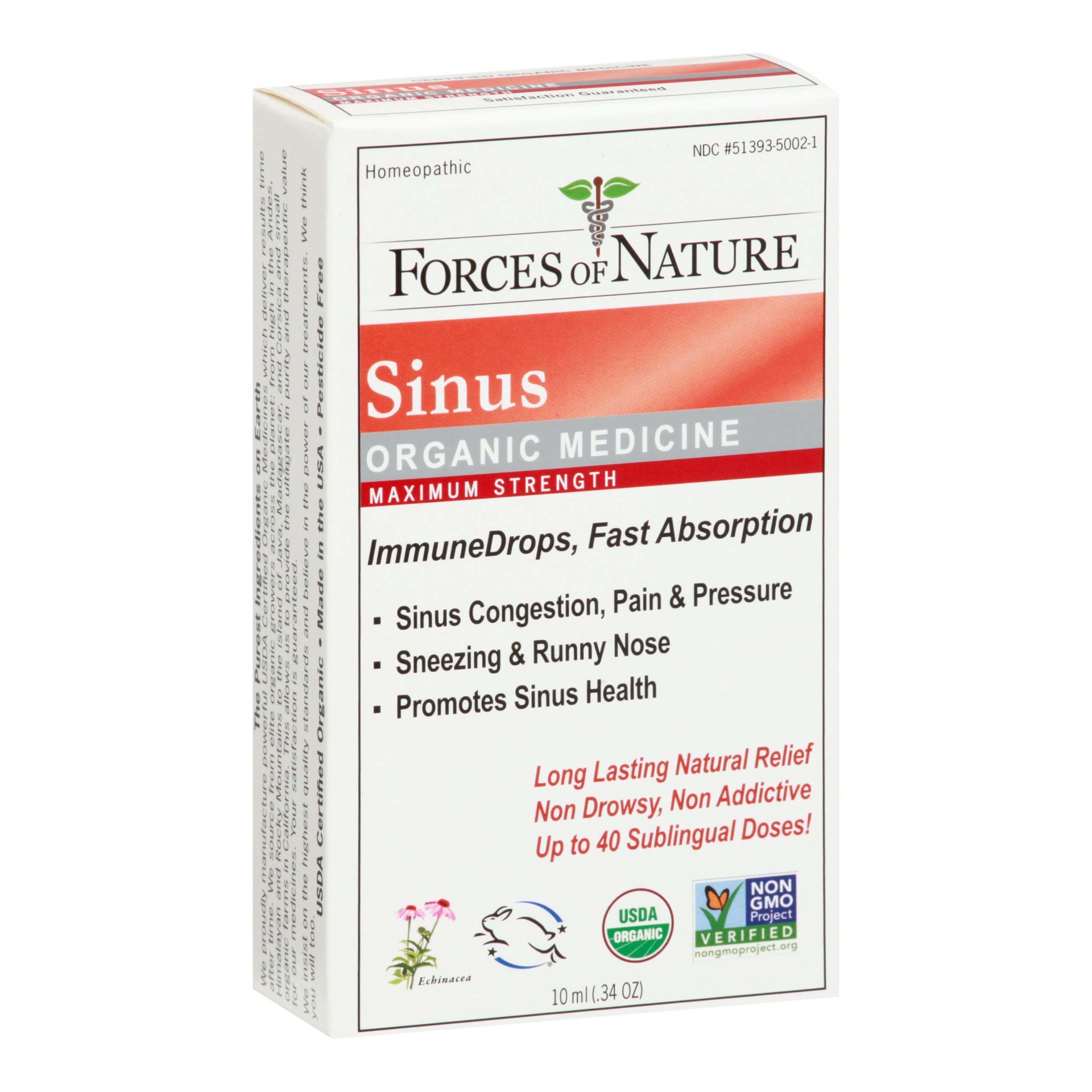 slide 1 of 1, Forces of Nature Sinus Organic Medicine 10 ml, 10 ml