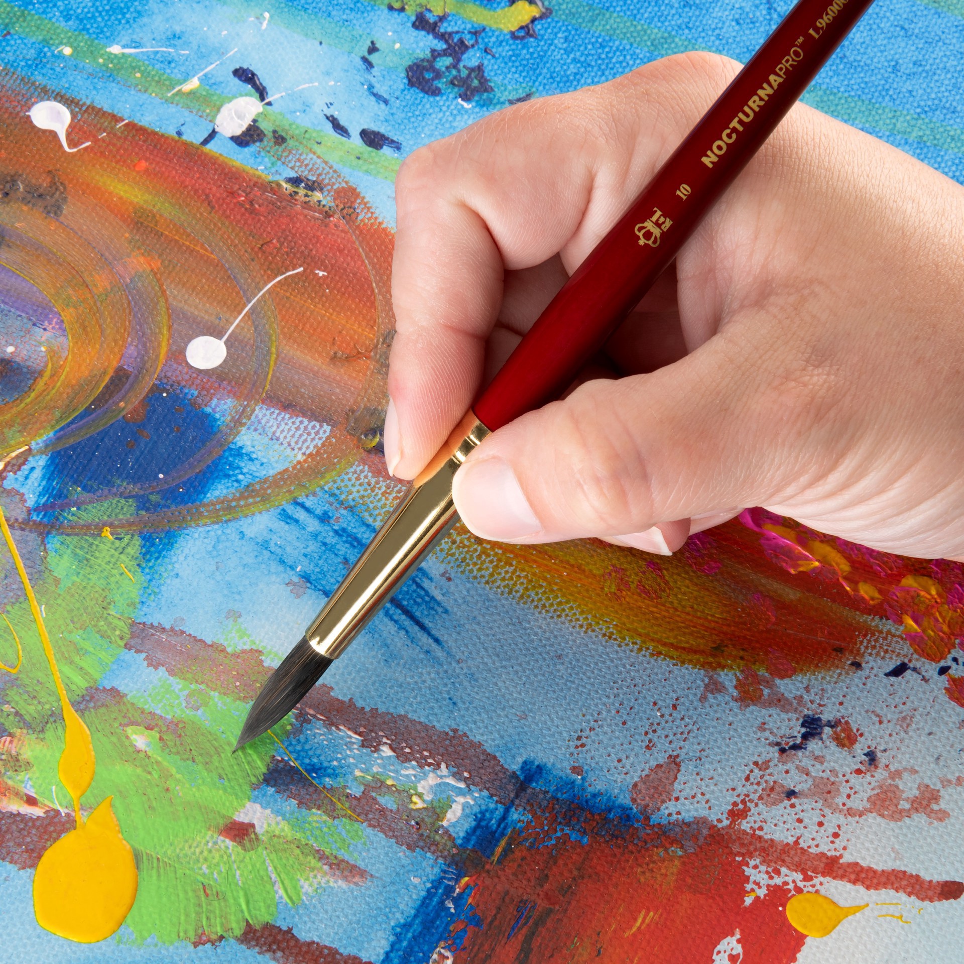 slide 3 of 3, Royal & Langnickel Nocturna Pro Round Brush, 1 ct