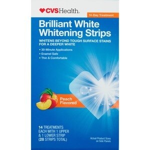 slide 1 of 1, CVS Health Peach Whitening Strips, 28 ct