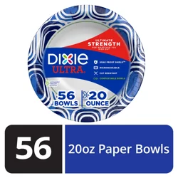 Dixie Ultra Compostable Paper Bowls, 20 Oz, 56 Count