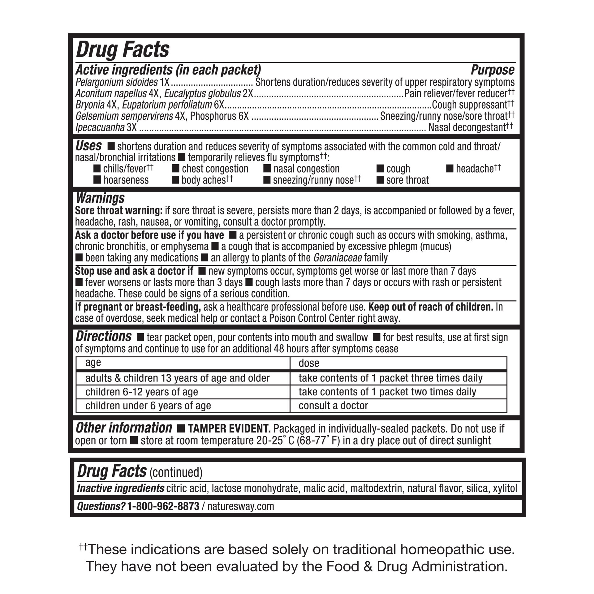 slide 2 of 5, Nature's Way Umcka Cold+Flu FastActives, 10 ct