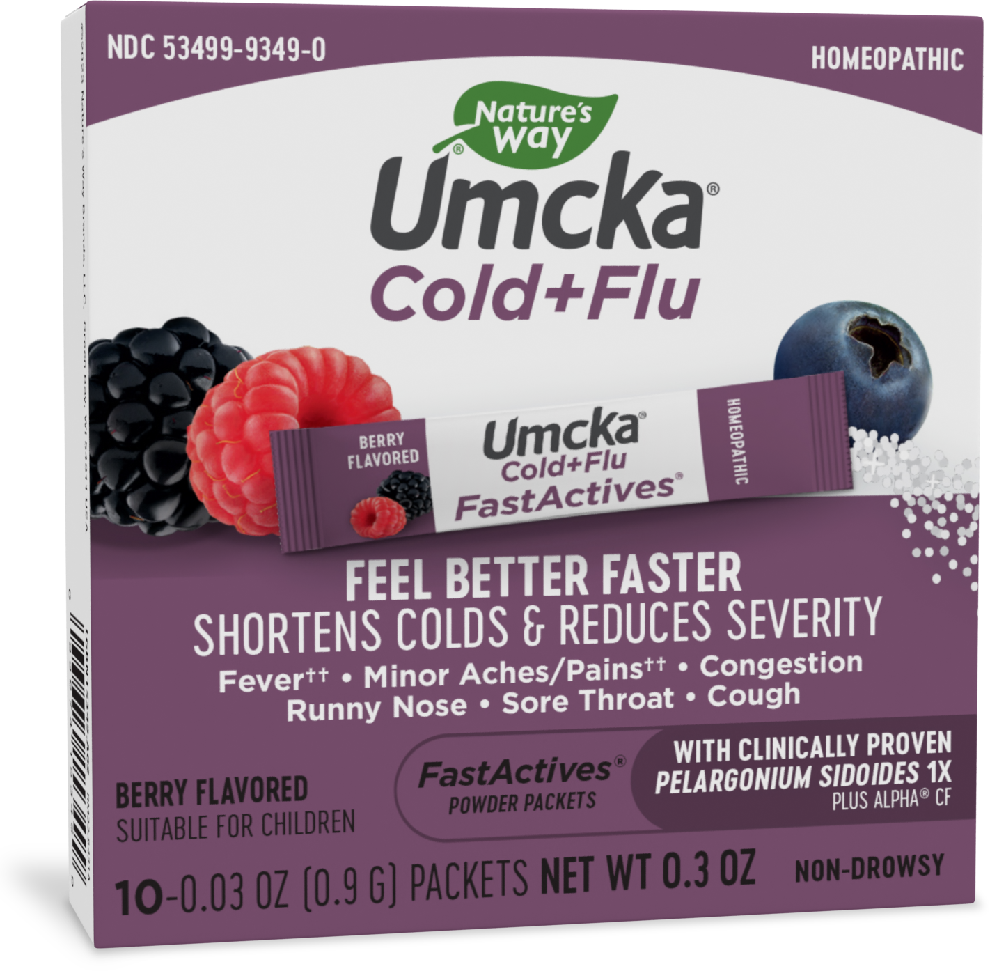 slide 1 of 1, Nature's Way Umcka Cold+Flu FastActives, 10 ct