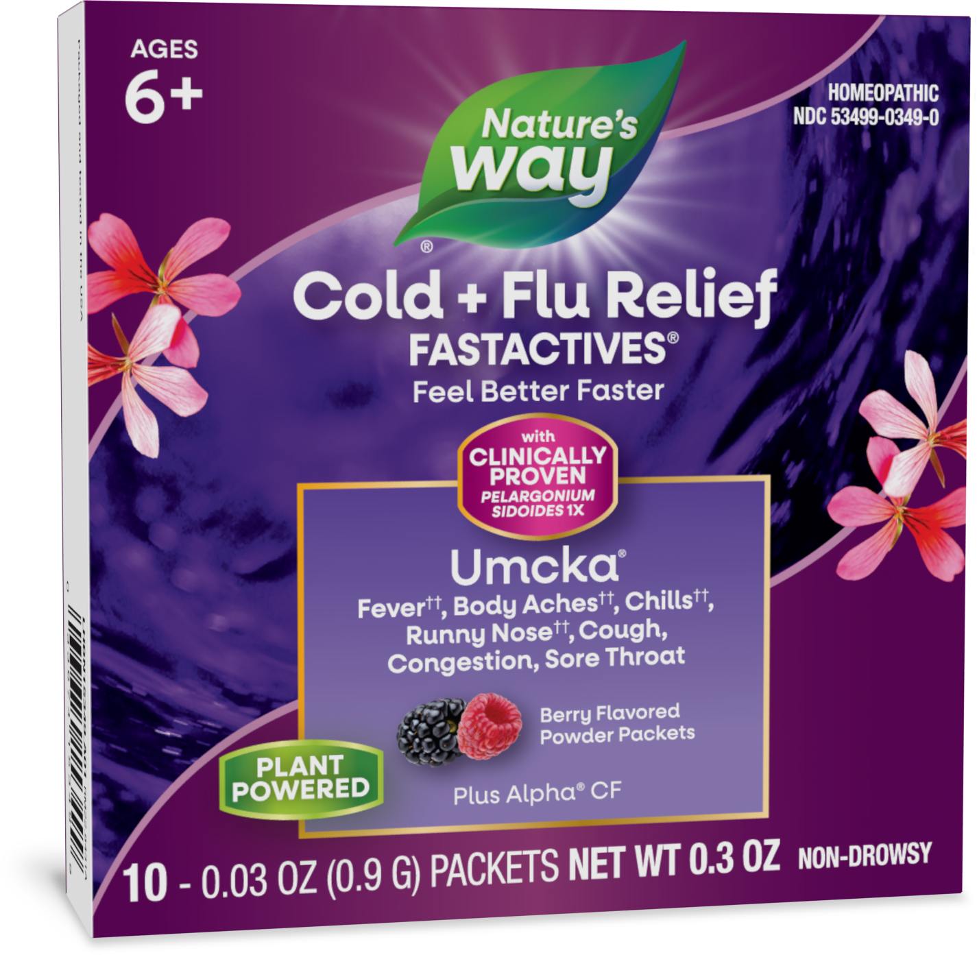 slide 1 of 5, Nature's Way Umcka Cold+Flu FastActives, 10 ct