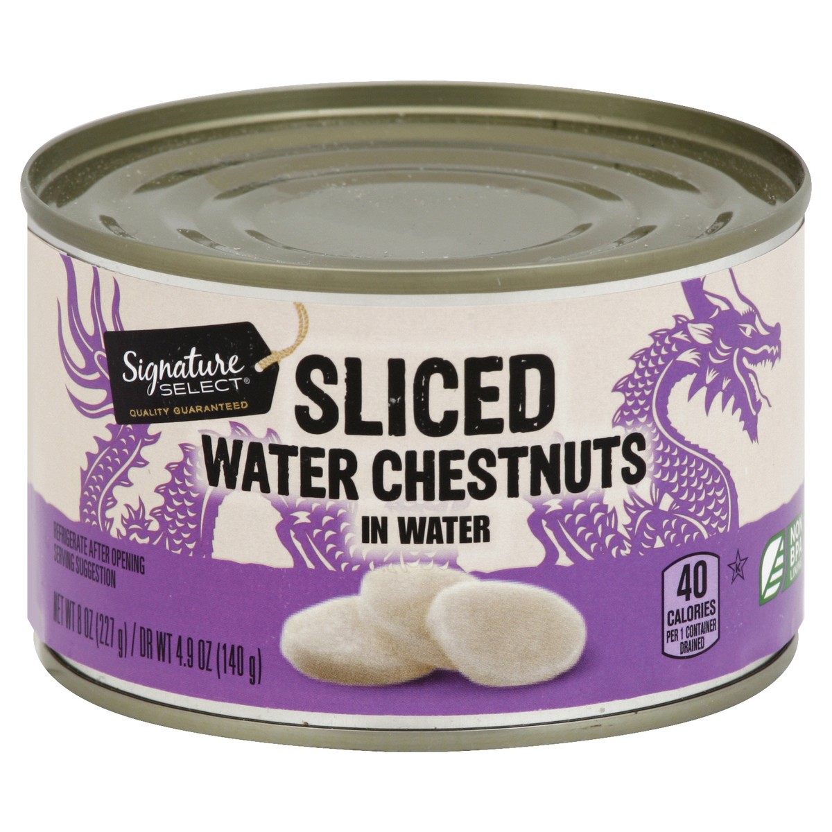 slide 4 of 4, Signature Select Water Chestnuts 8 oz, 8 oz