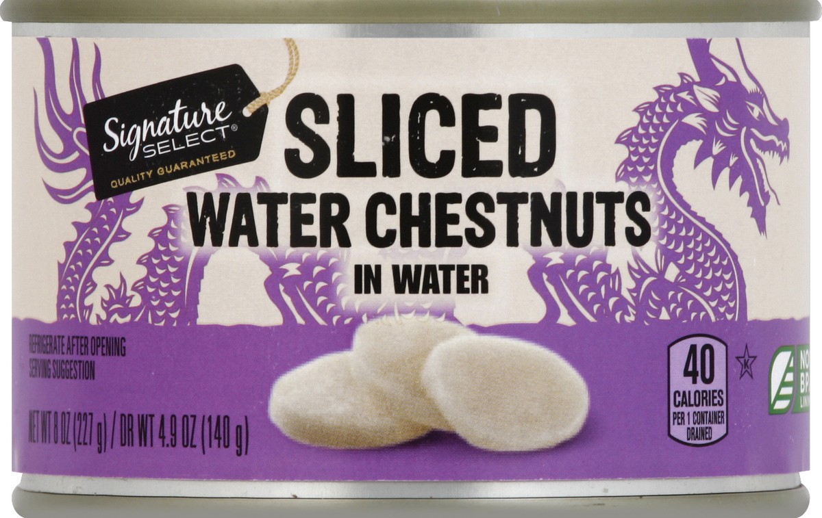 slide 1 of 4, Signature Select Water Chestnuts 8 oz, 8 oz