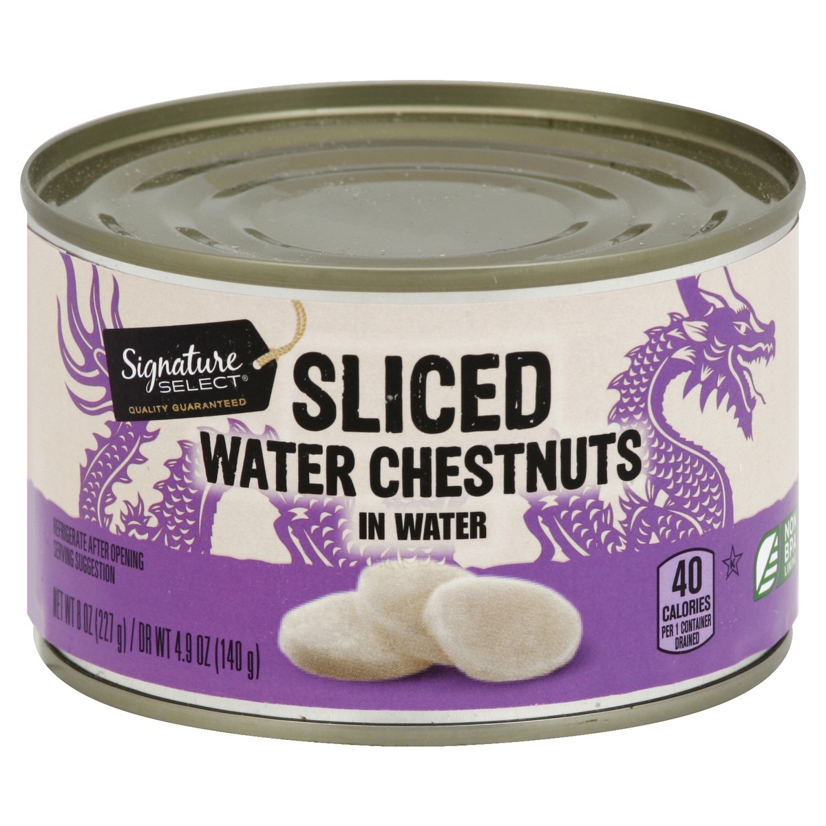 slide 1 of 1, Signature Kitchens S Sel Water Chestnuts Sliced, 8 oz