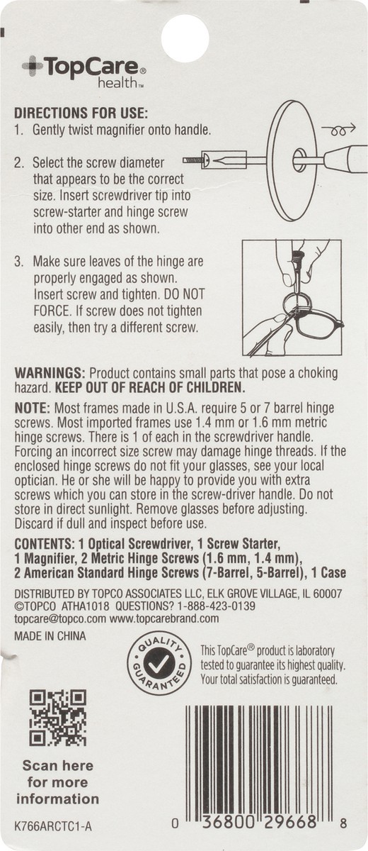 slide 8 of 9, TopCare Eyeglass Repair Kit, 1 ct