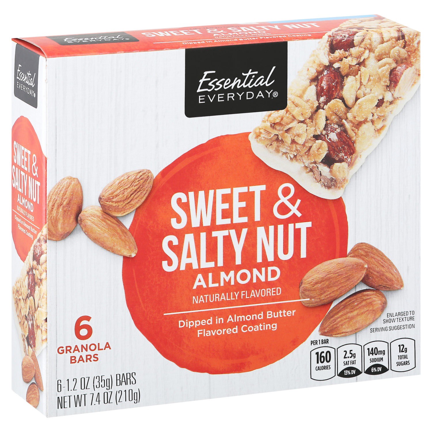 slide 1 of 1, Essential Everyday Granola Bars, Almond, Sweet & Salty Nut, 6 Each, 6 ct