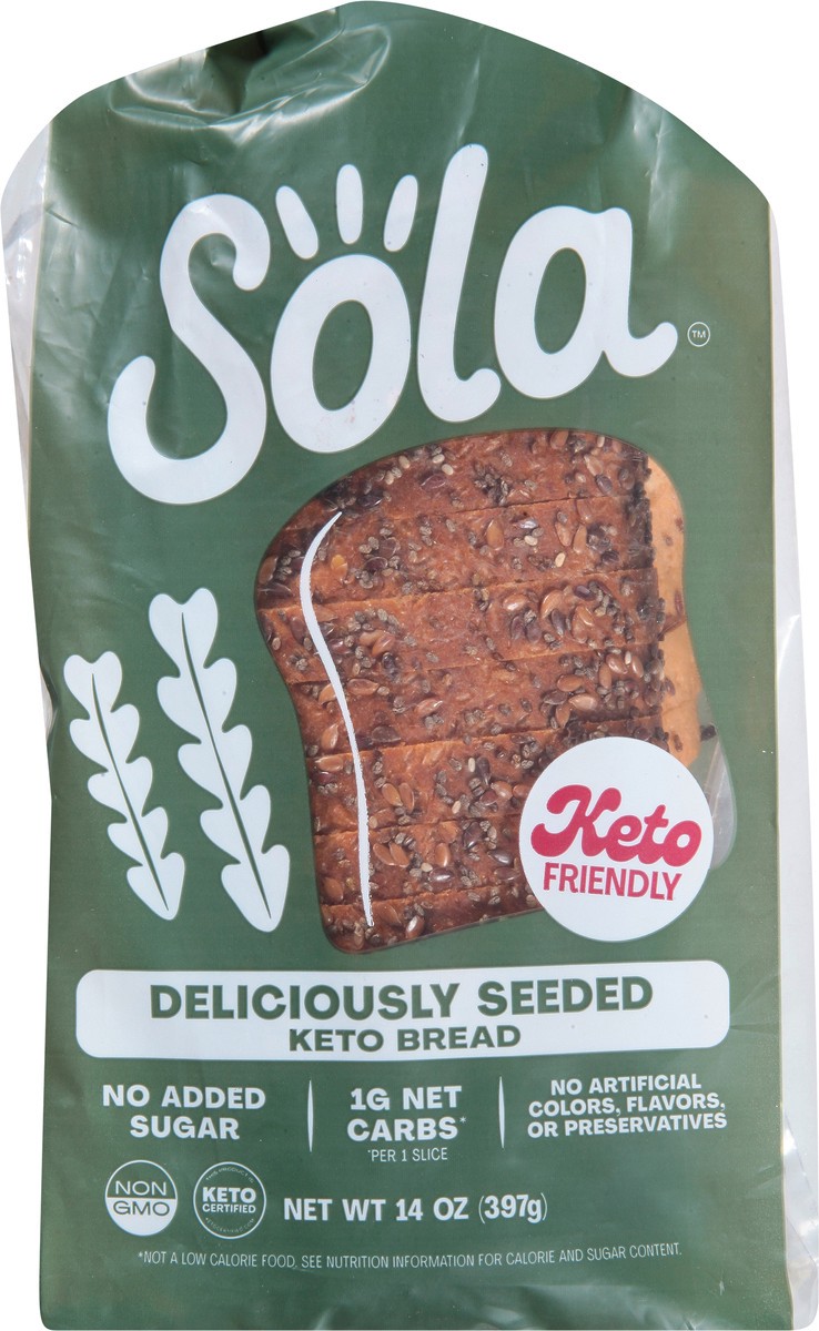 slide 9 of 9, Sola Bread Deliciously Seeded, 14 oz