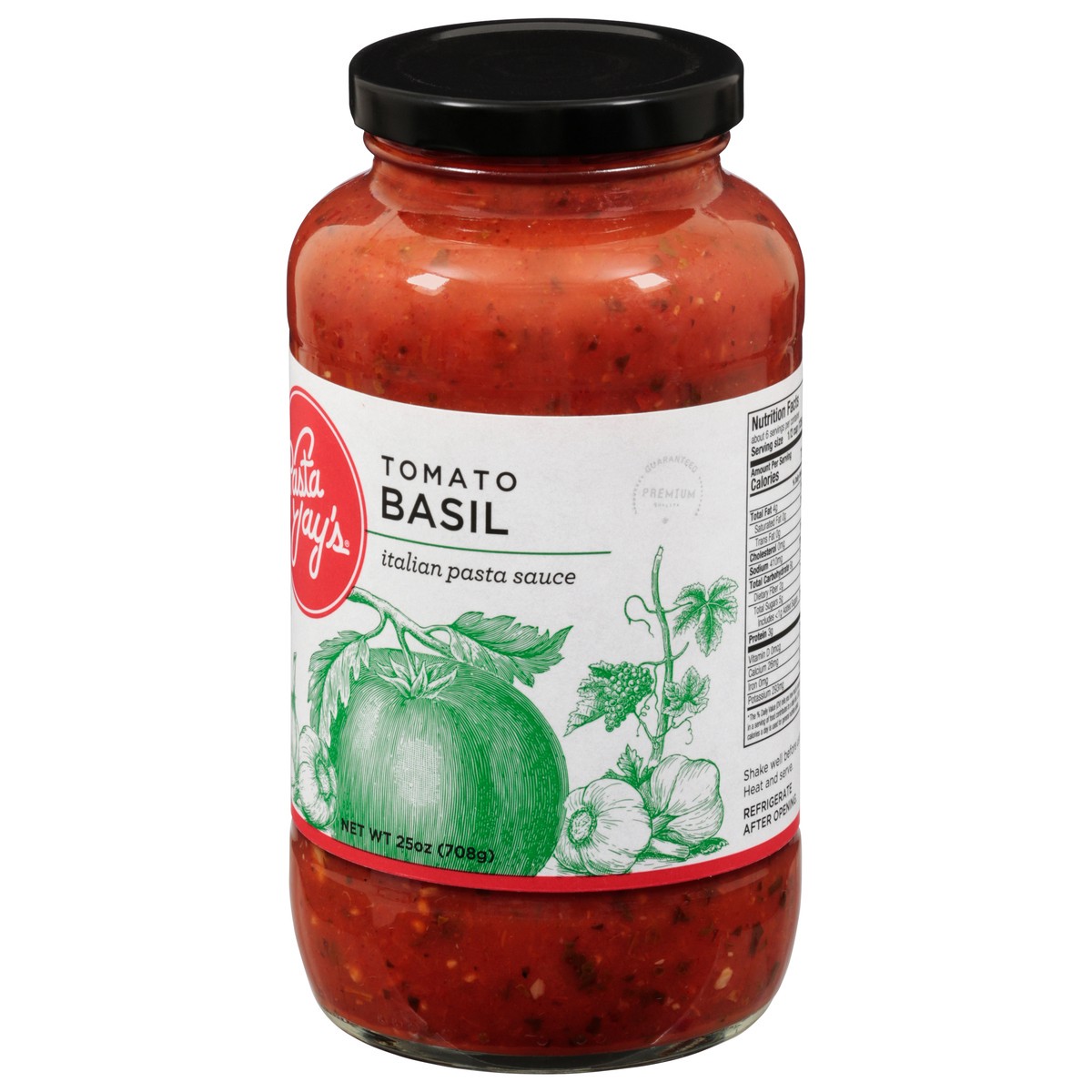 slide 8 of 9, Pasta Jay's Italian Tomato Basil Pasta Sauce 25 oz, 25 oz