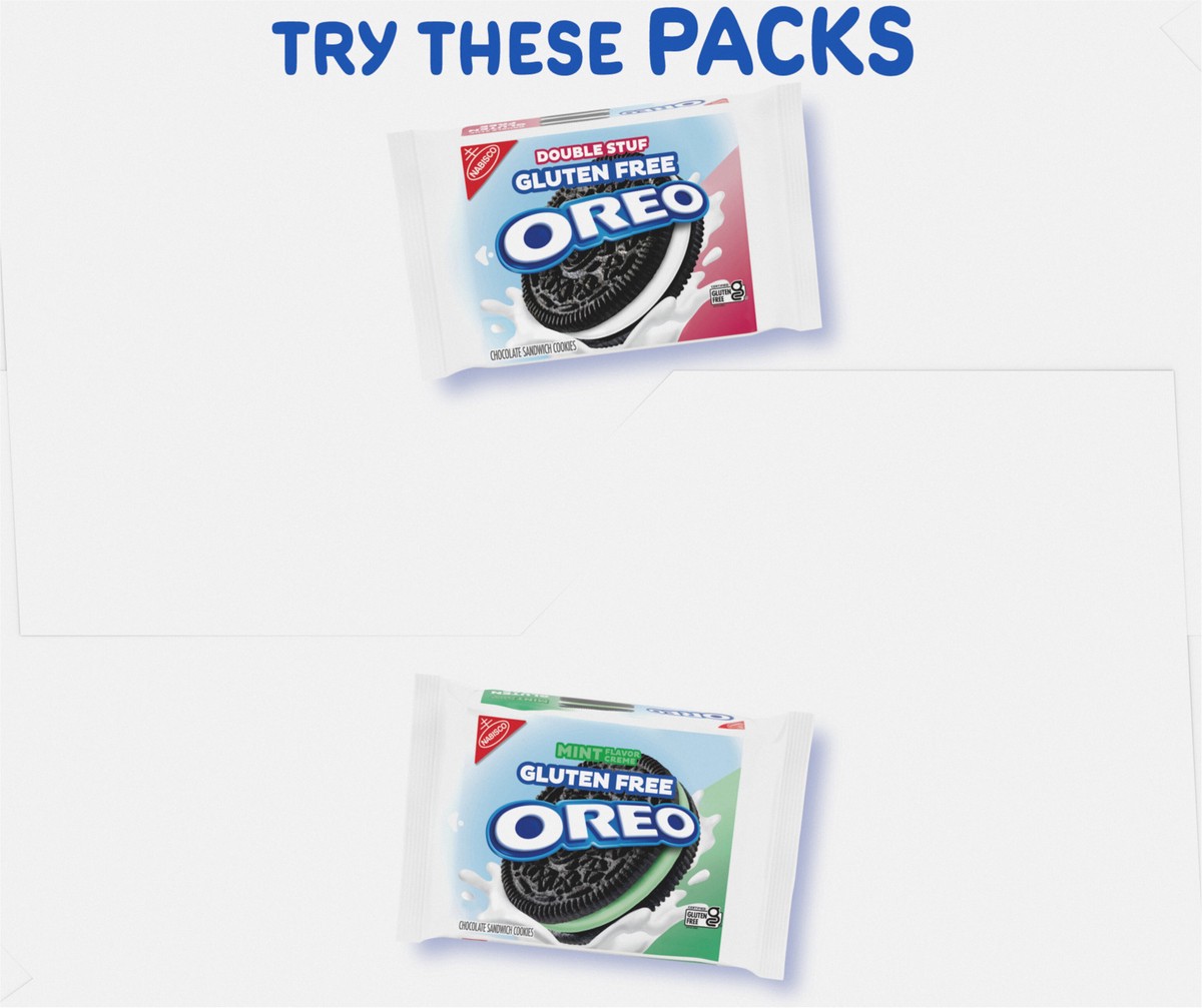 slide 10 of 13, OREO Gluten Free Original & Double Stuf Chocolate Sandwich Cookies Variety Pack, Gluten Free Cookies, 20 Snack Packs (2 Cookies per Pack), 18 oz