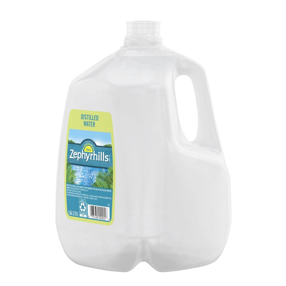 slide 6 of 6, ZEPHYRHILLS Brand Distilled Water, 1-gallon plastic jug, 1 g