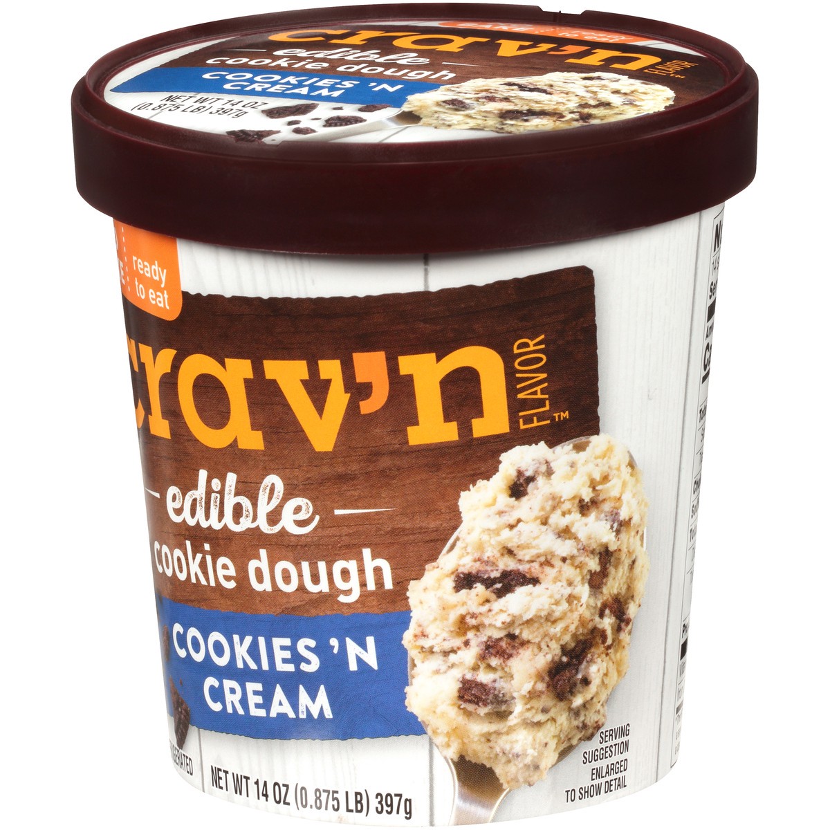 slide 9 of 13, Crav'n Flavor Cookies 'N Cream Edible Cookie Dough - 14 oz, 14 oz
