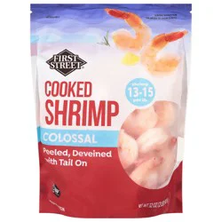 First Street Shrimp 13/15 Cooked Tail On White