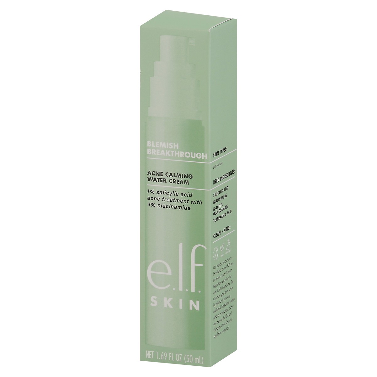 slide 3 of 9, e.l.f. Skin Blemish Breeakthrough Acne Calming Water Cream 1.69 fl oz, 1.69 fl oz
