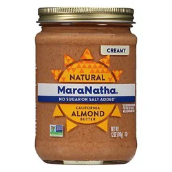 MaraNatha Almond Butter Creamy No Added Sugar Or Salt - 12 Oz