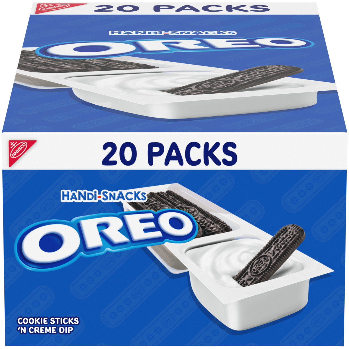 slide 1 of 29, Handi-Snacks OREO Cookie Sticks 'N Creme Dip Snack Packs, 20 Snack Packs, 20 oz