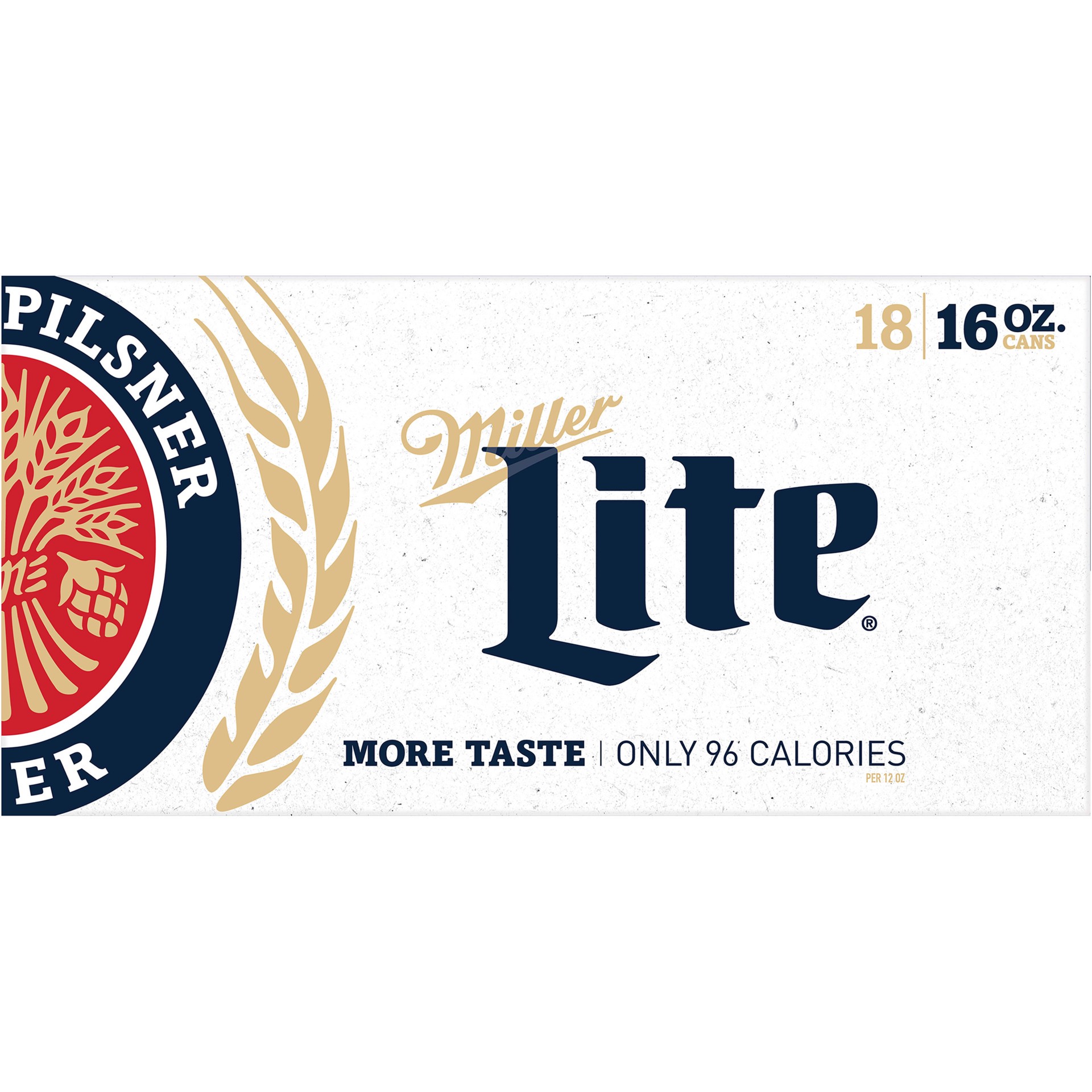 slide 4 of 5, Miller Lite American Light Lager Beer, 4.2% ABV, 18-pack, 16-oz beer cans, 288 oz