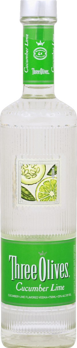 slide 6 of 7, Three Olives Cucumber Lime Vodka, 750 ml
