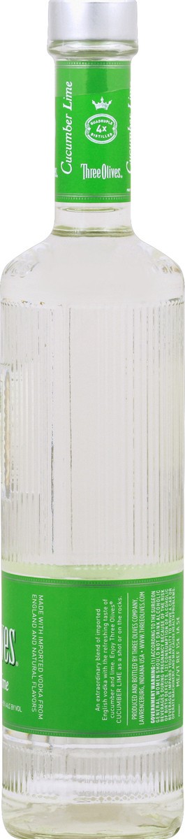 slide 2 of 7, Three Olives Cucumber Lime Vodka, 750 ml