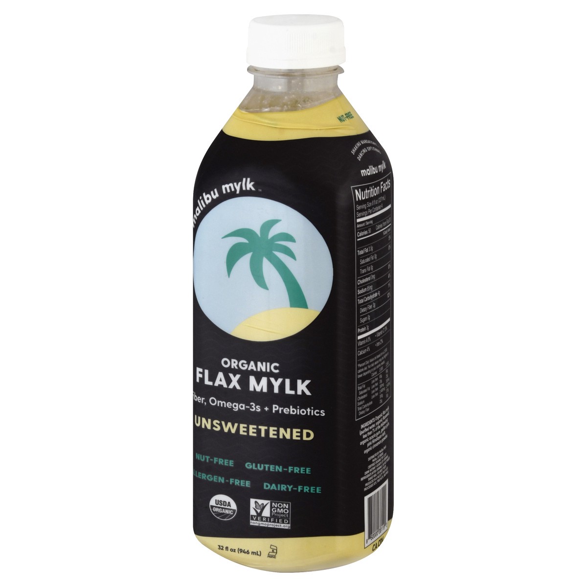 slide 3 of 11, Malibu Mylk Organic Unsweetened Flax Mylk 32 oz, 32 fl oz