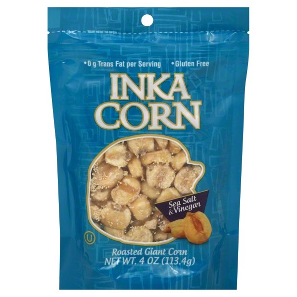 slide 1 of 1, Inka Crops Sea Salt & Vinegar Roasted Corn, 4 oz