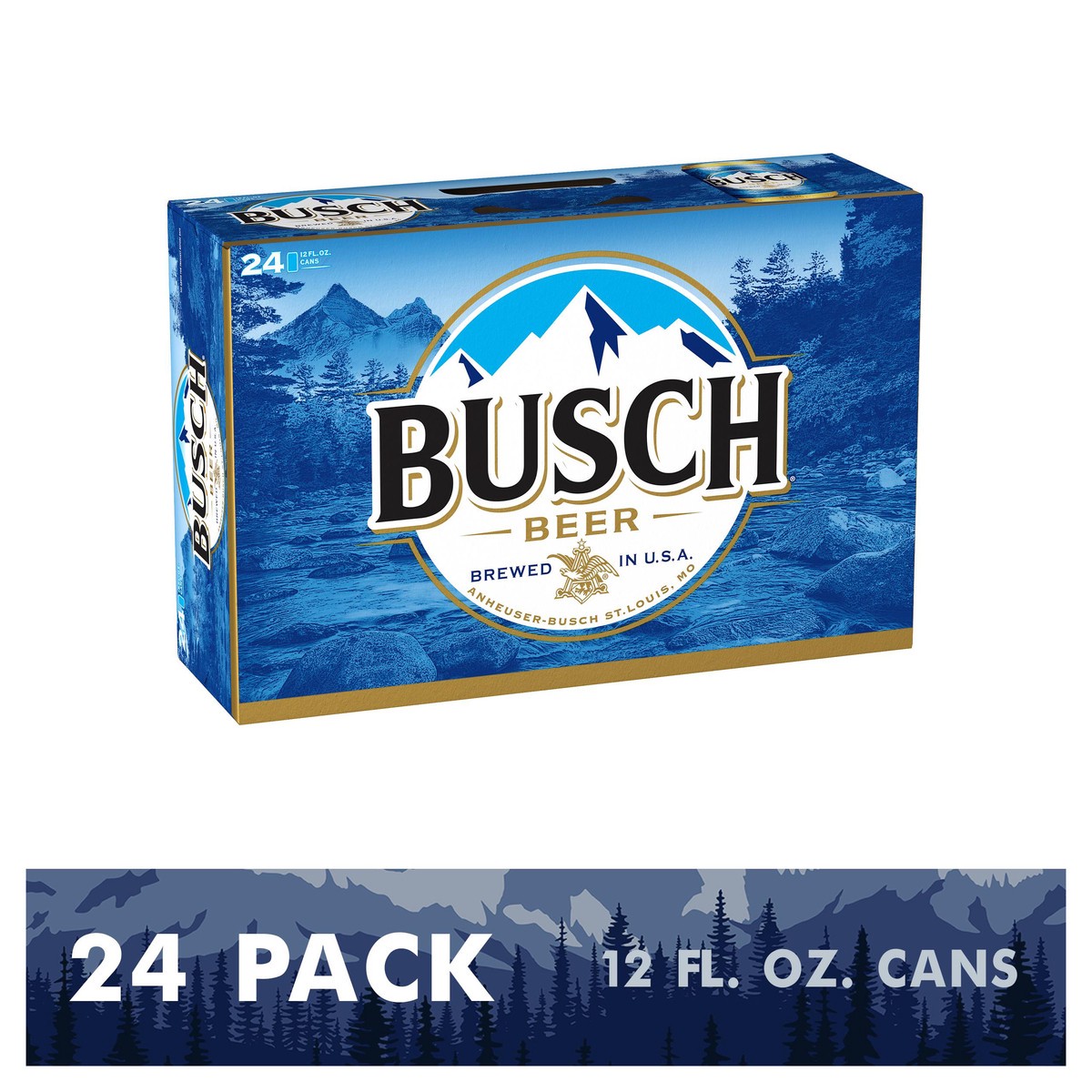 slide 1 of 38, Busch Beer, 24 Pack Beer, 12 FL OZ Cans, 4.3% ABV, 288 fl oz