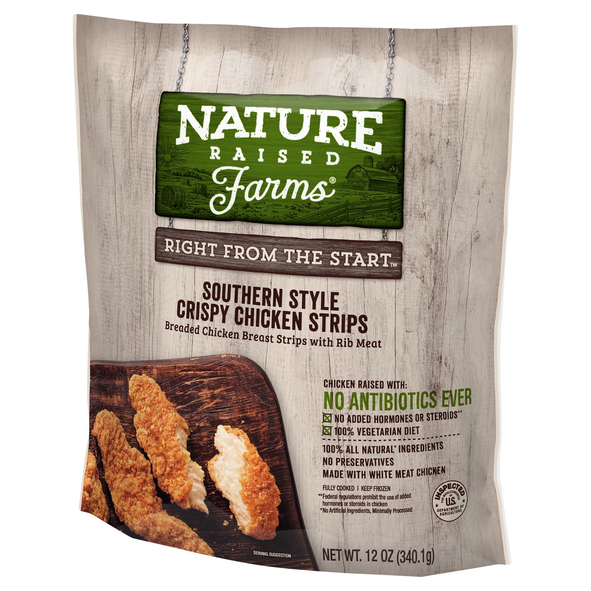 slide 7 of 8, NATURE RAISED NatureRaised Farms Southern Style Crispy Chicken Strips, 12 oz. (Frozen), 12 oz