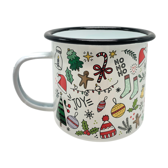 slide 1 of 1, CREATIVE HOME Enamel Mug Santa & Candy, 1 ct