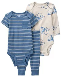 Carter's Carters Baby 3-Piece Panda Little Character Set Blue/Ivory 24M