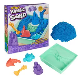 Kinetic Sand Blue Sand & Molding Sandbox Kit
