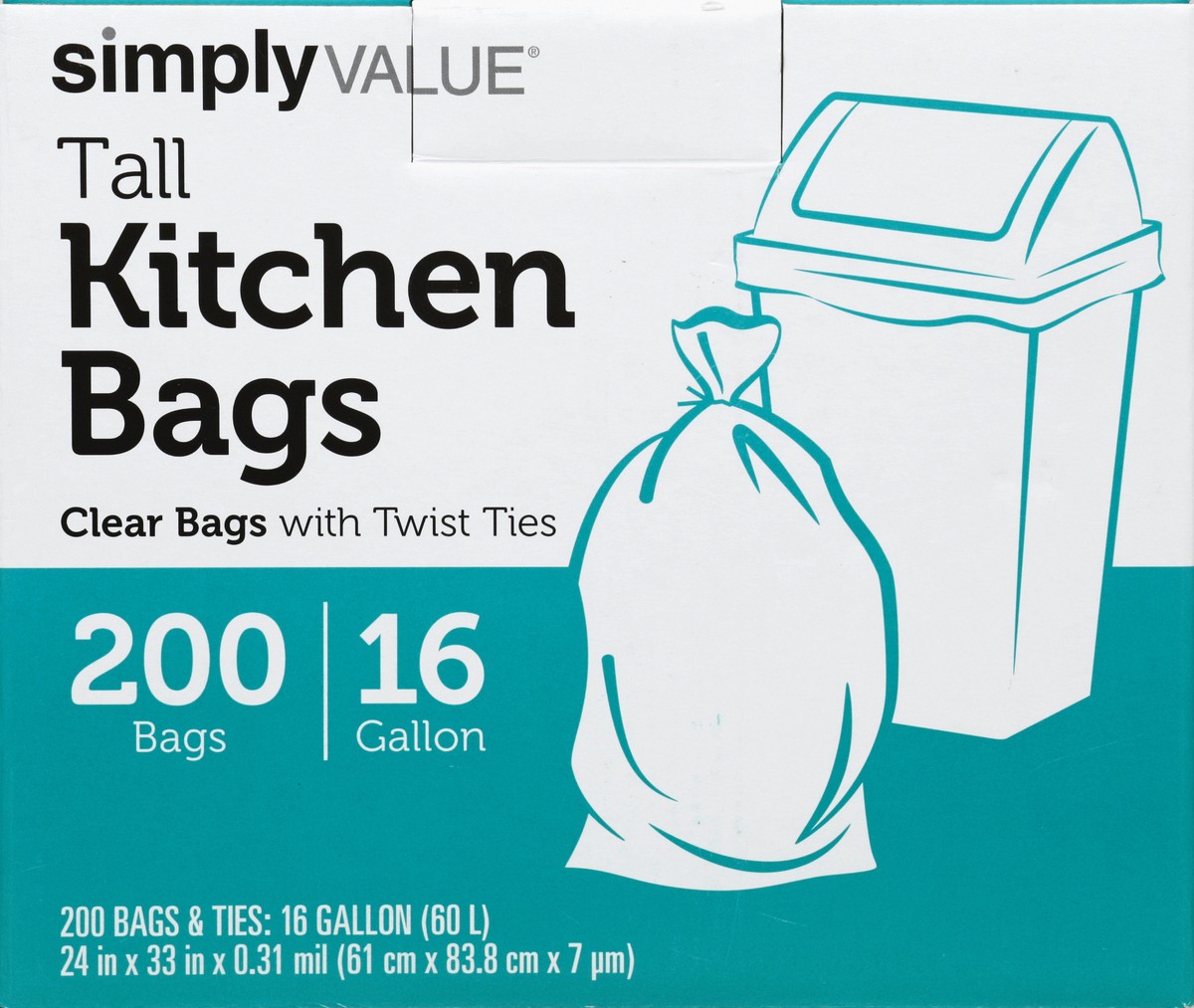 slide 1 of 4, Sv Can Liner Clear, 200 ct