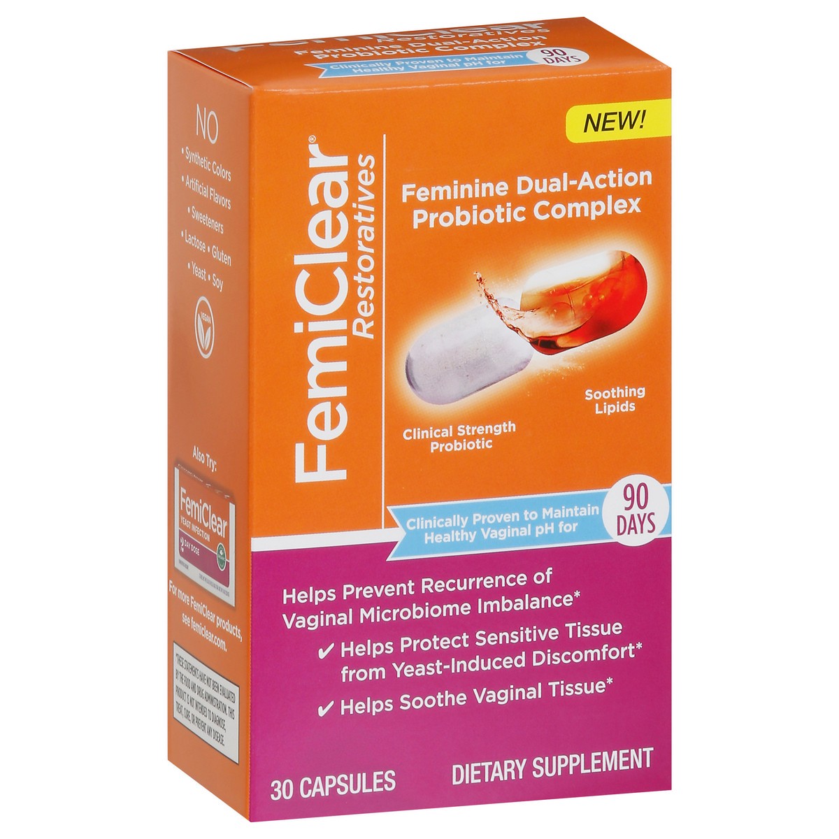 FemiClear Restoratives Feminine Dual-Action Probiotic Complex 30