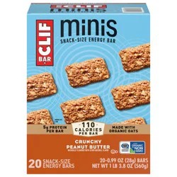 CLIF Bar Crunchy Peanut Butter Energy Bar Minis - 20ct