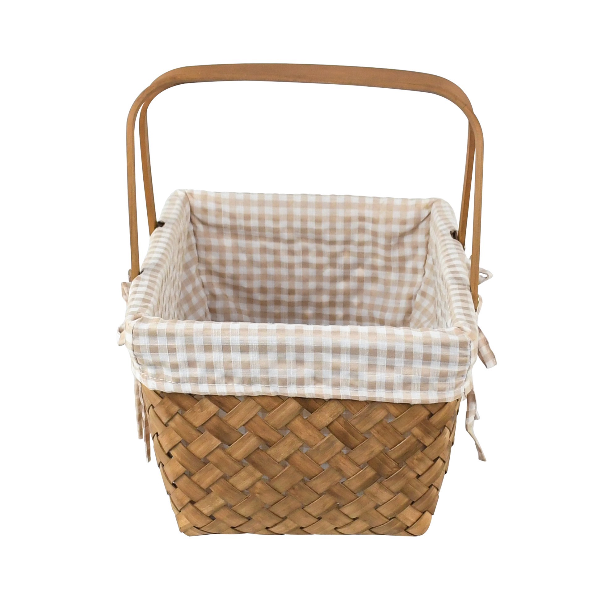 slide 3 of 5, 13" Picnic Basket With Liner By Ashland, 13 in x 10 in x 7 in