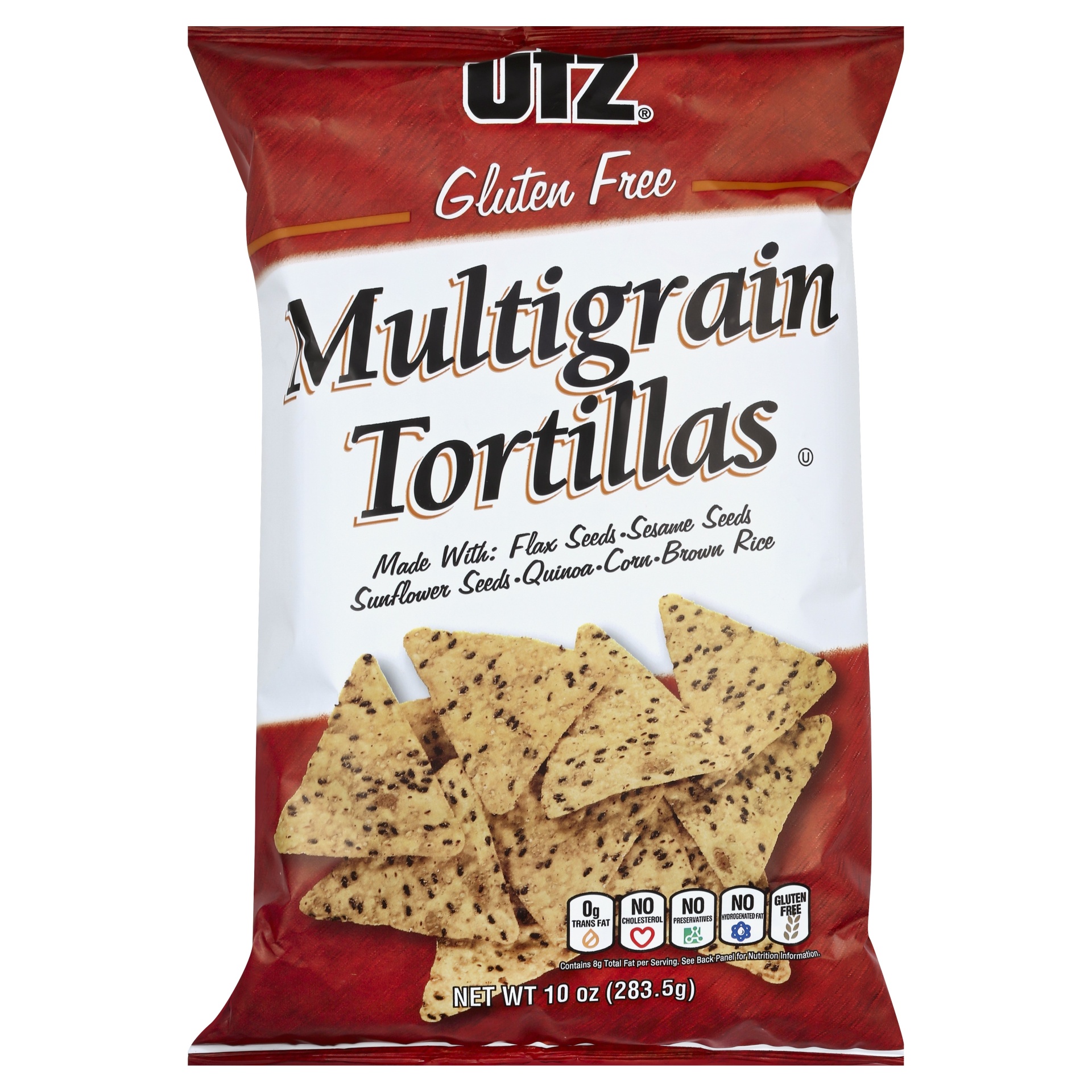 slide 1 of 5, Utz Multigrain Tortilla Chips, 10 oz