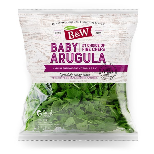 slide 1 of 7, B&W Gourmet Farms Baby Arugula, 3.6 oz