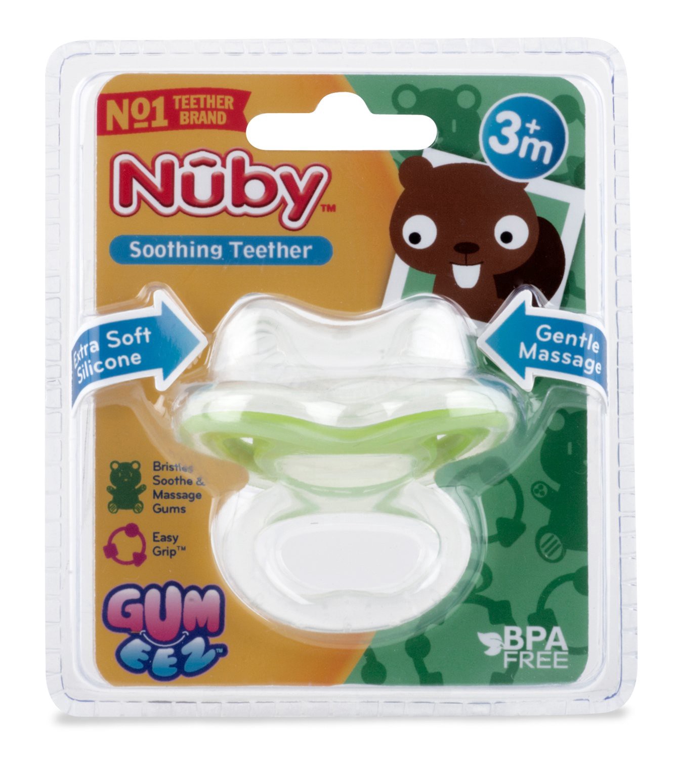 slide 1 of 1, Nuby Gum Eez First Teether, 1 ct