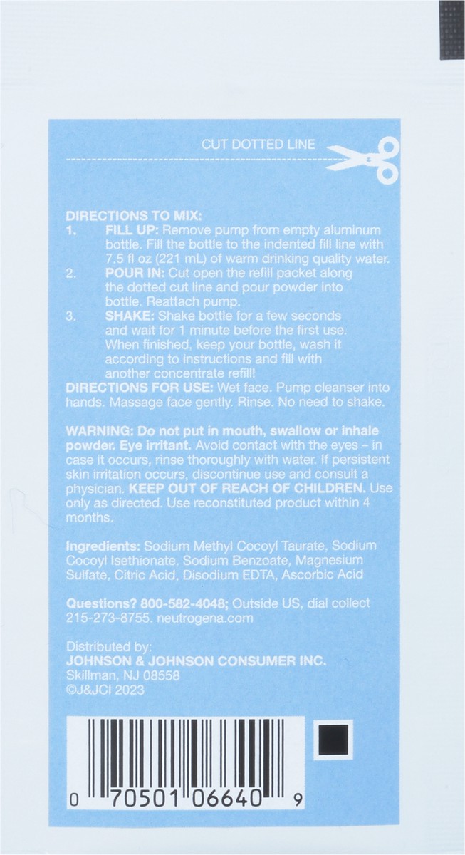 slide 9 of 10, Neutrogena Gentle Foaming Facial Cleanser Concentrate Refill - Fragrance Free - 7.5 fl oz, 7.5 fl oz