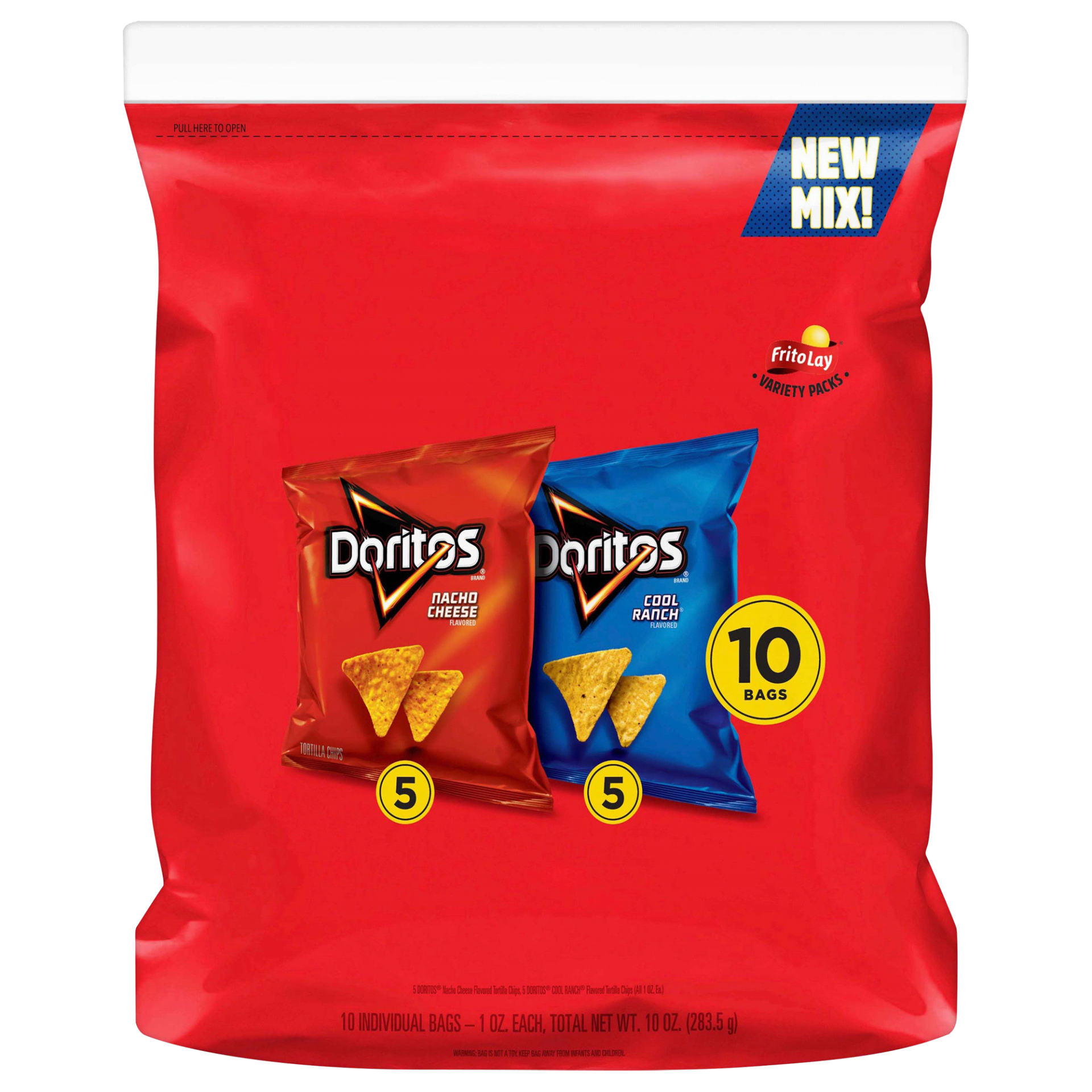 slide 1 of 1, Frito-Lay Doritos Variety Pack, 10 ct; 10 oz