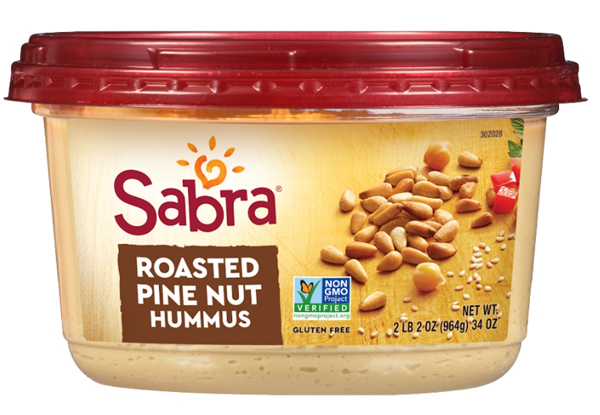slide 1 of 2, Sabra Hummus with Pine Nuts, 34 oz