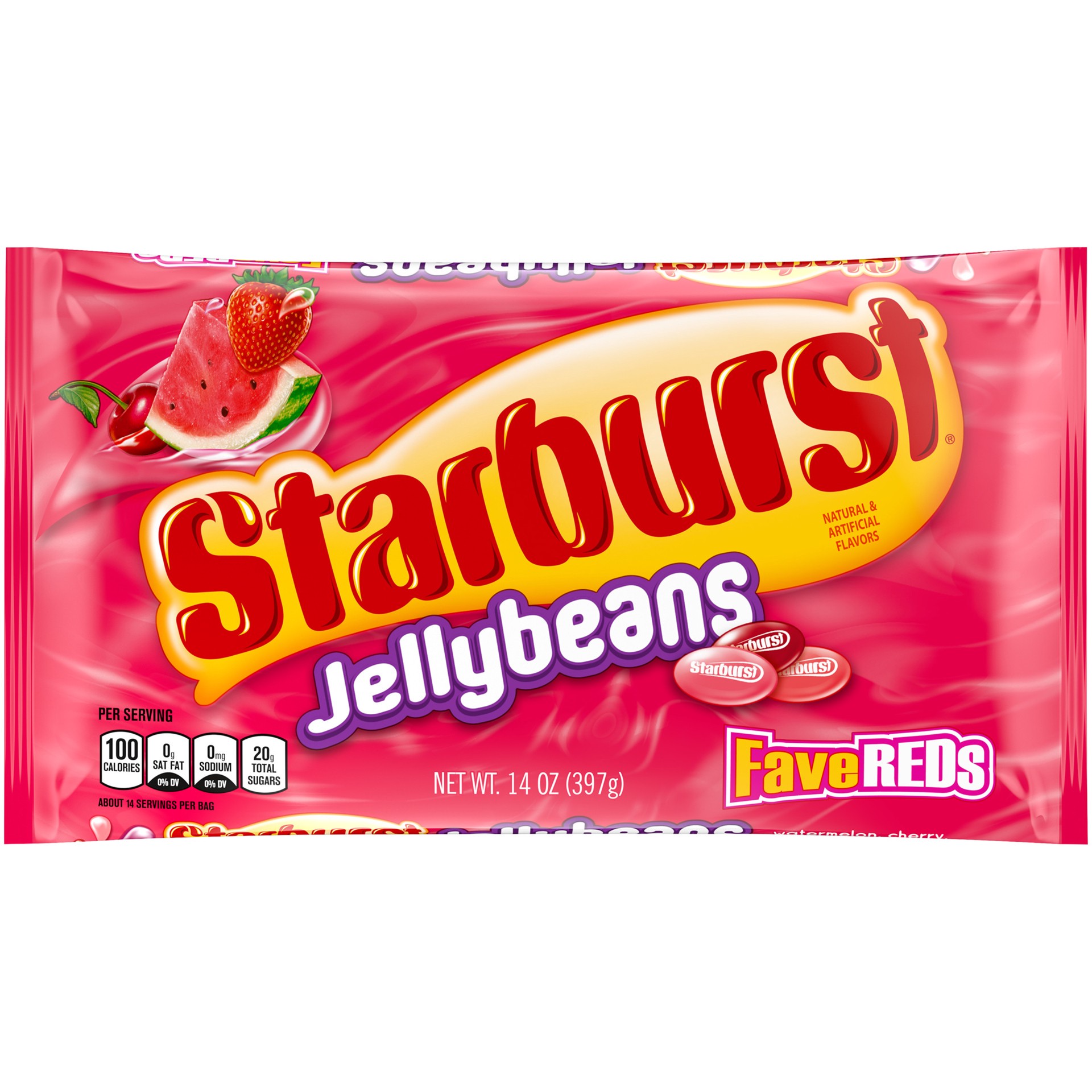 slide 1 of 1, STARBURST FaveREDs Jelly Beans Easter Candy Gifts, 14 oz, 14 oz