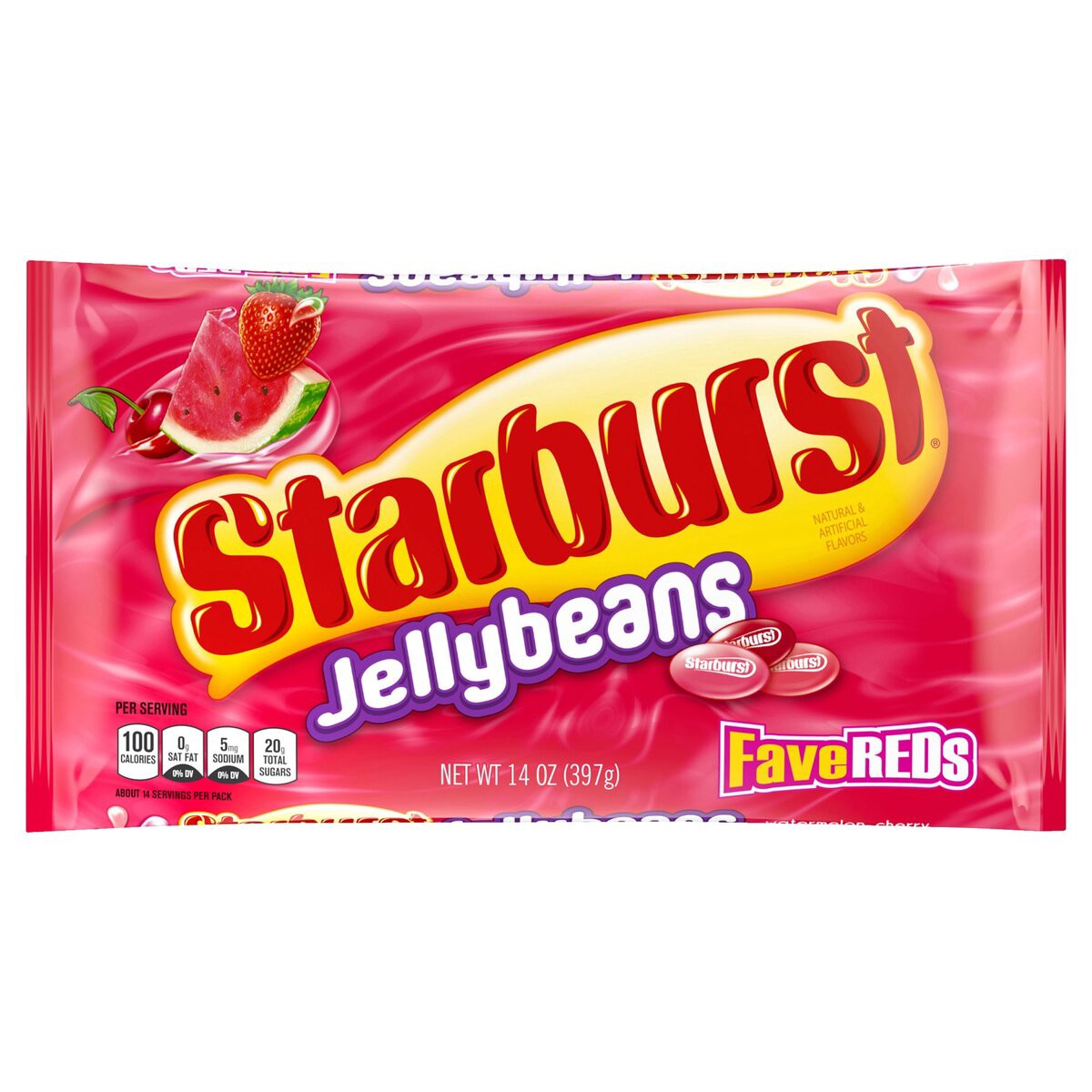 slide 1 of 1, STARBURST FaveREDs Jelly Beans Easter Candy Gifts, 14 oz, 14 oz
