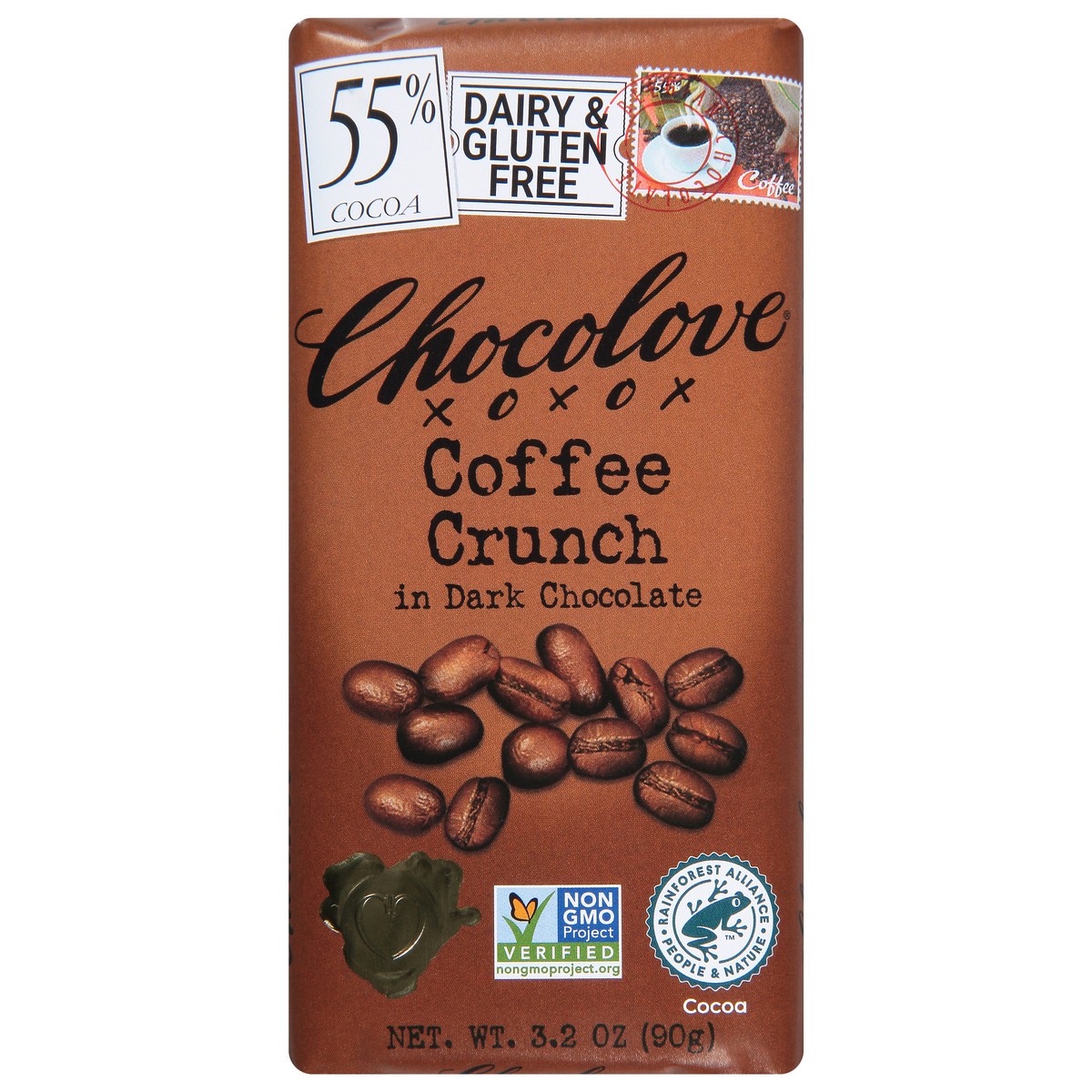 slide 1 of 1, Chocolove Chocolate Bar Dark Chocolate Coffee Crunch - 3.2 Oz, 3.2 oz