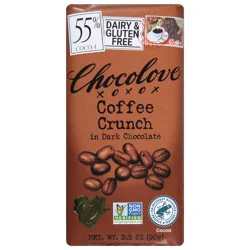 Chocolove Chocolate Bar Dark Chocolate Coffee Crunch- 3.2 oz
