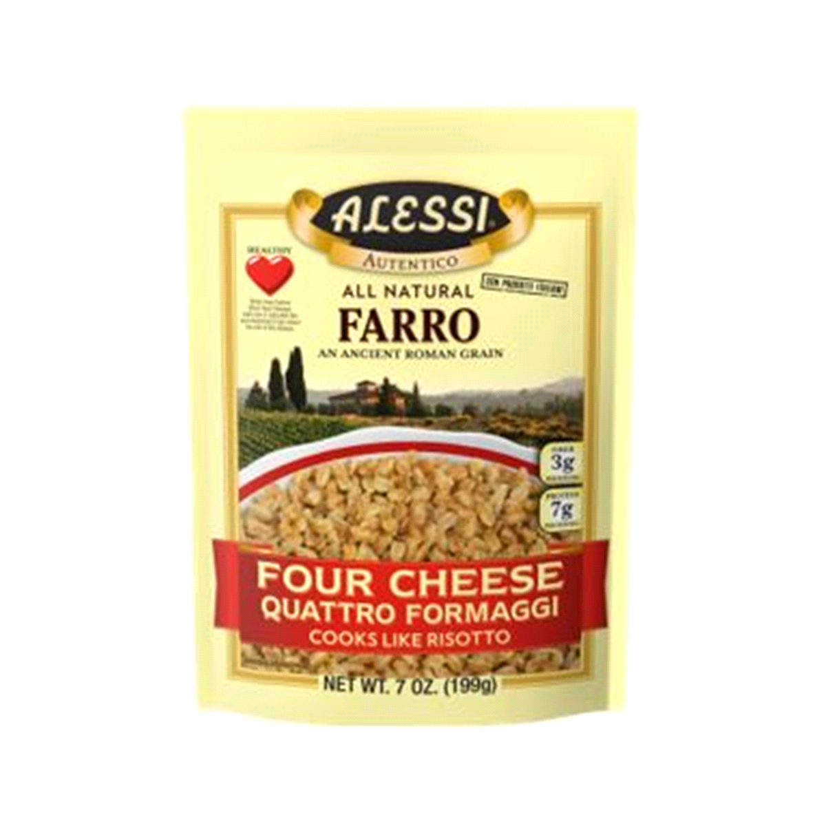 slide 1 of 1, Alessi Farro - Four Cheese, 7 oz