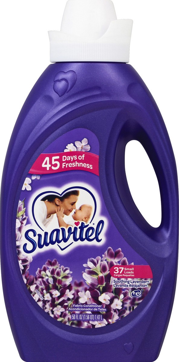 slide 5 of 6, Suavitel Soothing Lavender Liquid Fabric Softener, 50 fl oz